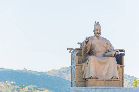 首尔市韩国世宗大王雕像
