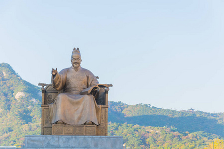 首尔市韩国世宗大王雕像