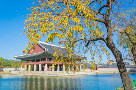 美丽的建筑在首尔市的景福宫