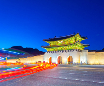美丽的建筑在大韩民国首尔市的景福宫