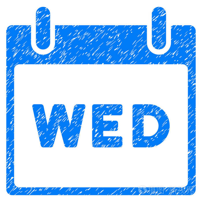 星期三日历页面肌理质感图标