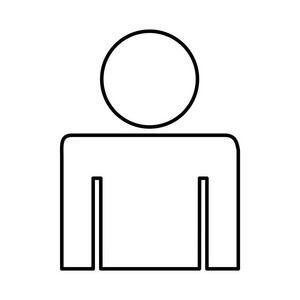 人形轮廓图标照片