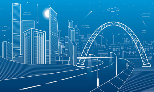 夜晚高速公路图片-夜晚高速公路素材-夜晚高速公路插画-摄图新视界