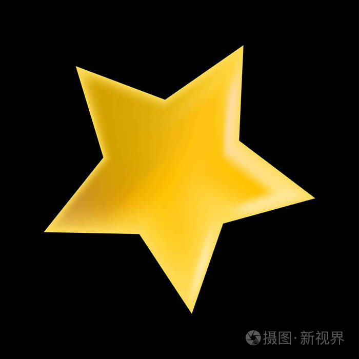 黄金的星形矢量符号图标设计