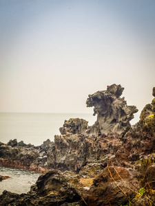 Yongduam 也被称为龙头岩在济州岛, 韩国