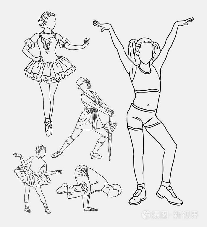 人们舞者体育绘图样式