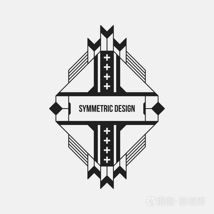 白色背景上的未来派的设计元素黑与白的颜色有用的海报或打印