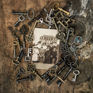 老式照片全家福房子旧钥匙图片