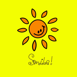 快乐的微笑太阳