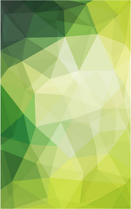 浅绿色黄色多边形设计模式。由折纸风格中的三角形和渐变组成