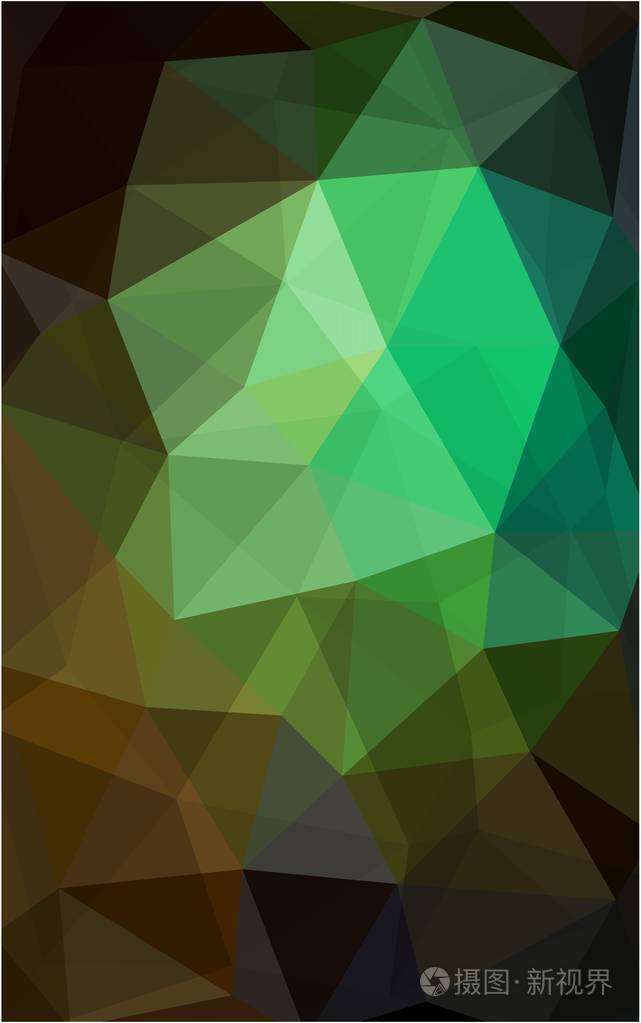 深绿色抽象透视背景