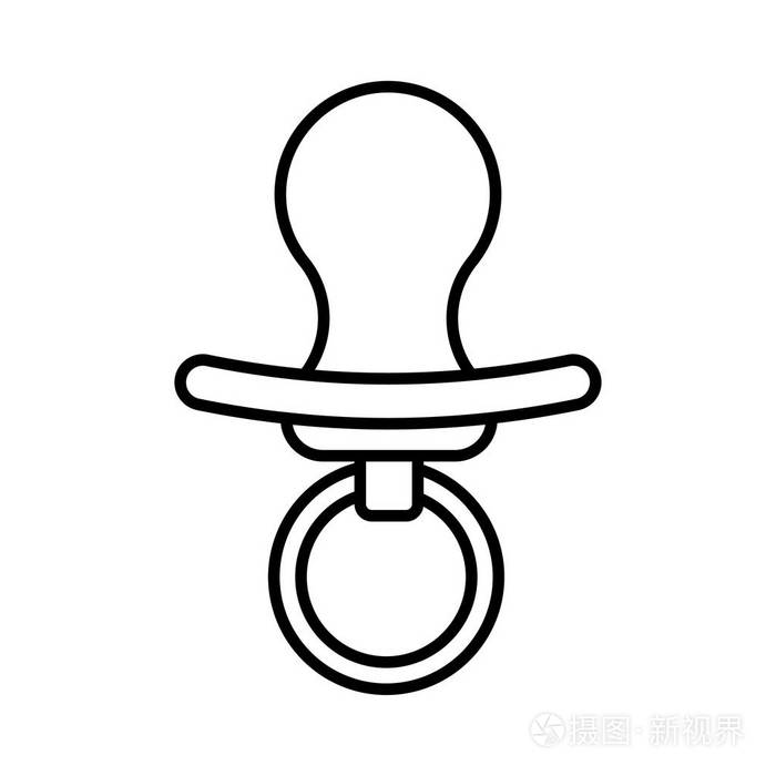 剪影系列安抚奶嘴系列图标插画-正版商用图片0wu7ku-摄图新视界