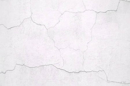白色的墙，表面裂纹石膏，具体的纹理