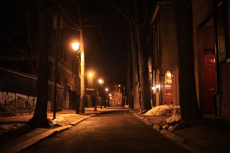 晚上冬季城市路灯城市街道在晚上在世纪大道夜景上海广州市的夜景