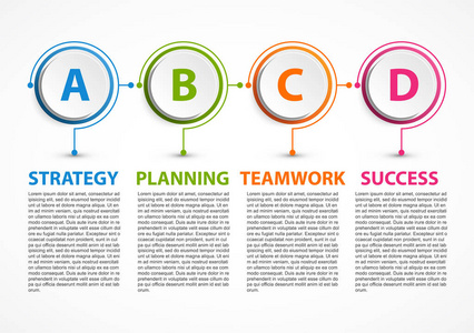 抽象的选项信息图表模板。图表为业务演示文稿或信息横幅