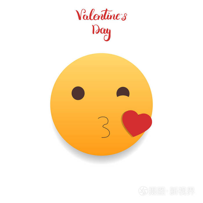 情人节的图释亲吻表情符号