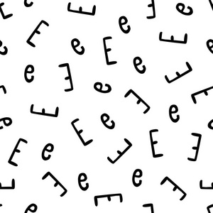 无缝模式字母 E