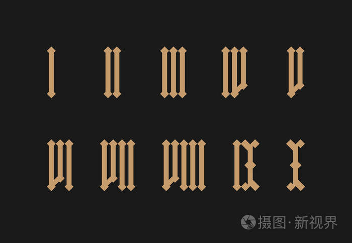 旧样式孤立罗马数字集