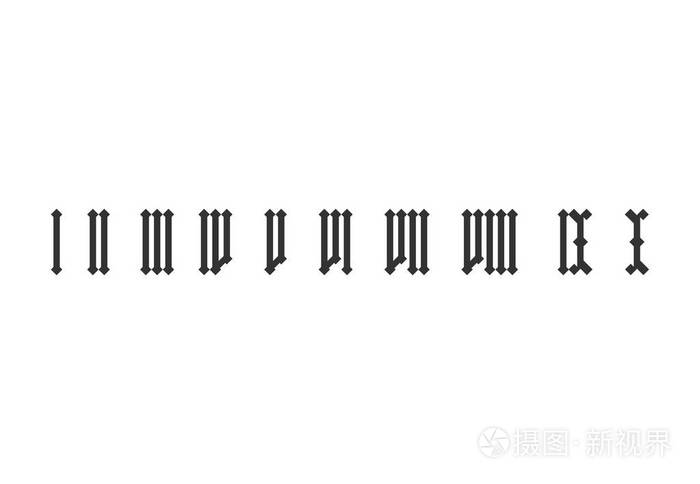 设置从一到十的罗马数字