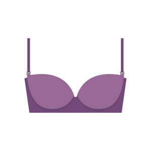 紫色的 balconette 胸围设计图标与弓