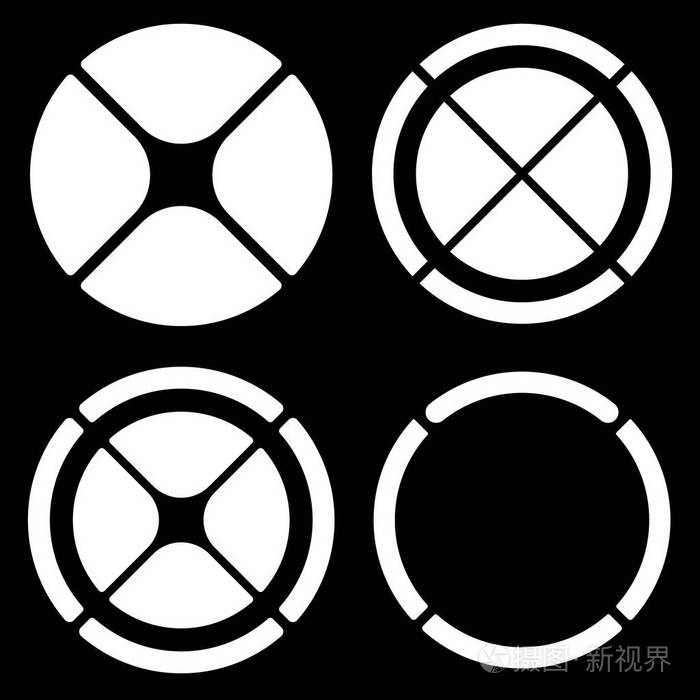 组的圆十字线符号