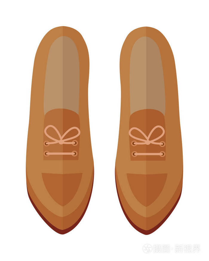 双的鞋在平面设计中的矢量图