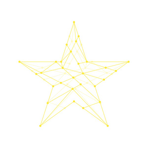 明星五角星形图黄颜色