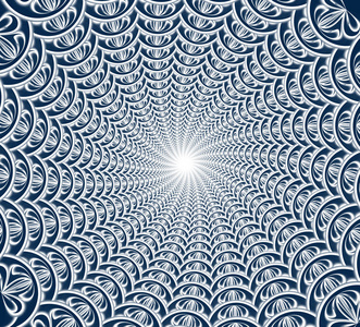 分形是一种自然现象或展品显示在每个尺度的重复图案一数学组照片