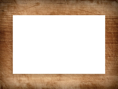 布朗挠木制框架 广告牌或白色水平矩形