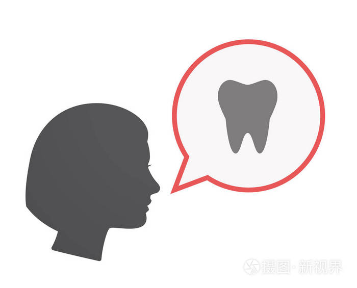 一颗牙孤立女头