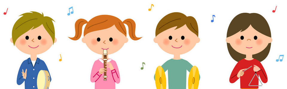 孩子玩乐器图片