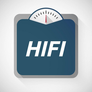 与文本 Hifi 孤立的体重秤