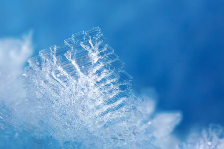 冰晶体的特写图片照片