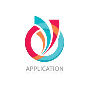 彩色圆环与抽象的形状.积极乐观风格几何签到.设计元素照片