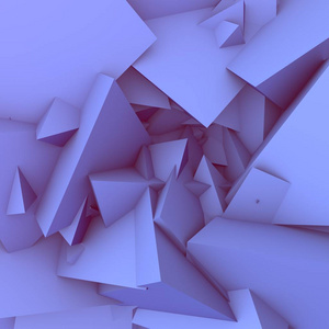 抽象背景组成的几何形状。3d 的蓝色 紫色 紫三角形