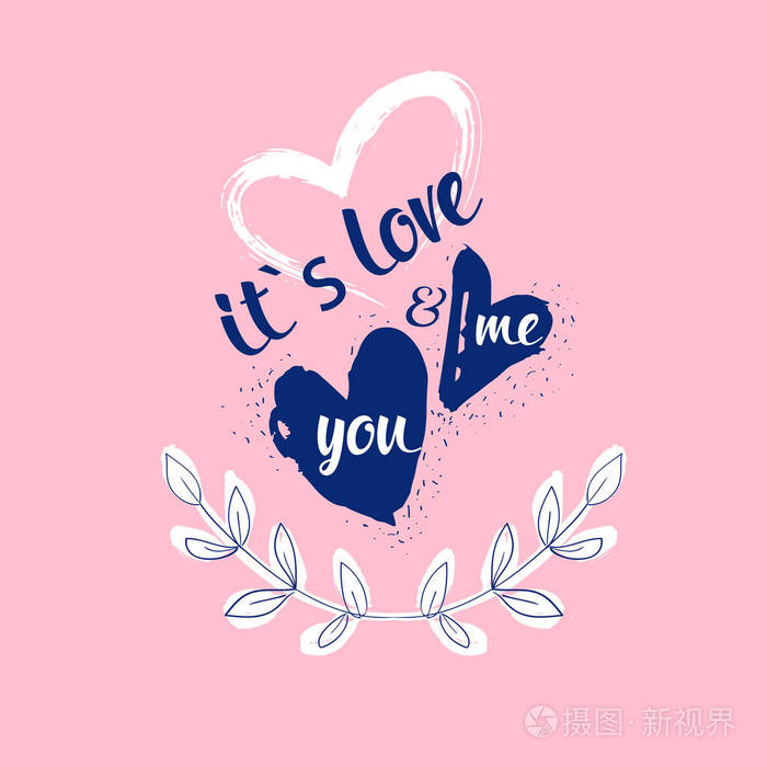 情人节礼物卡与手工绘制的心插画-正版商用图片0wwvjw-摄图新视界