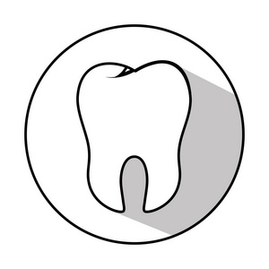 牙齿会徽孤立的图标