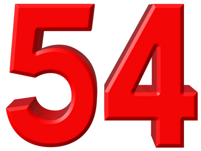 54岁生日白色背景标志意大利那不勒斯水54豪华游艇小餐厅金属数字 54