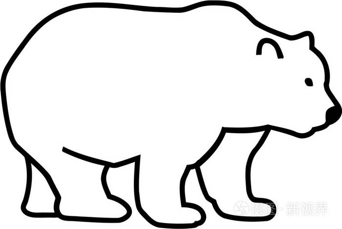 漫画熊剪影