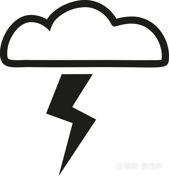 雷暴图标矢量