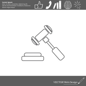 法官或拍卖锤图标