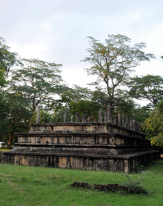 世界遗产城市 Polonnaruwa.The 波隆纳鲁沃中世纪的斯里兰卡首都国王纳鲁皇家宫殿的