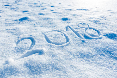 2018 手写在雪地上