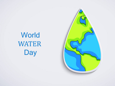 水滴纪念世界水日的插图