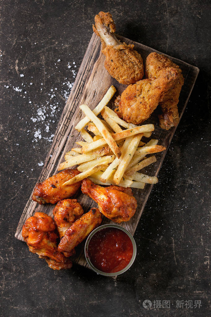 法式炸薯条炸鸡腿