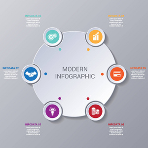 现代的信息图表编号 6 选项