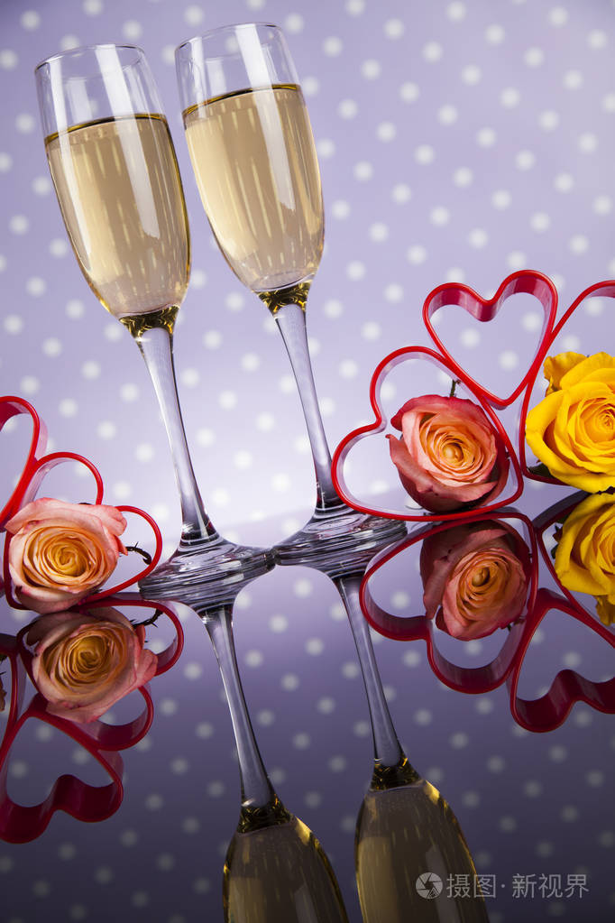 玫瑰与香槟庆祝