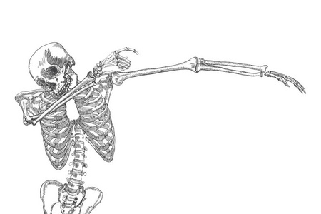 跳舞的人体骨架图片