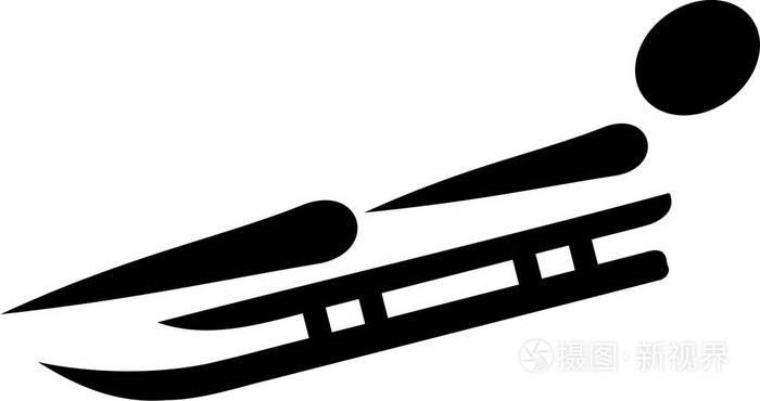舵雪橇与人图标