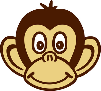 可爱的猴子头卡通